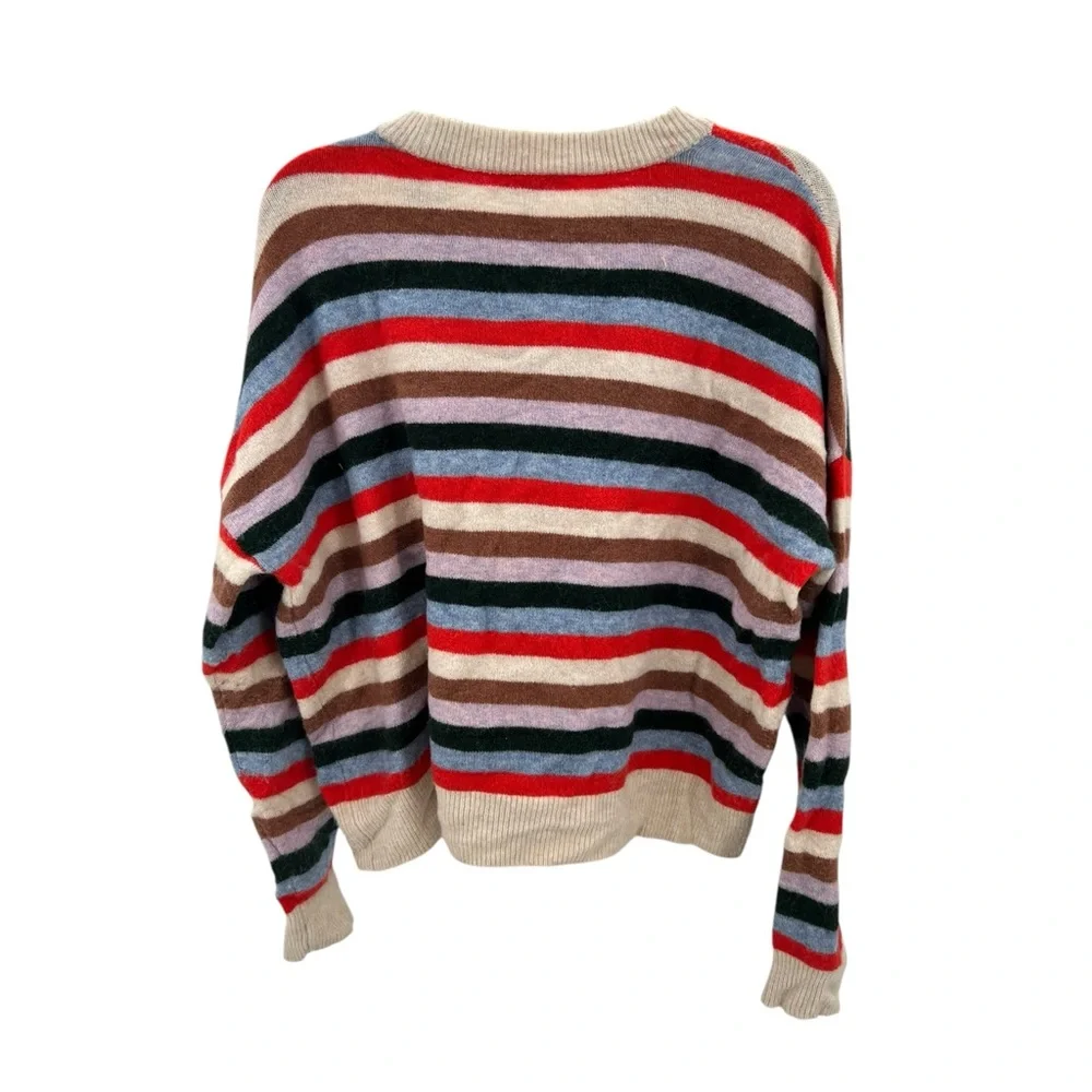 Madewell Red and Pink Crew Neck Sweater - Picture 2 of 4